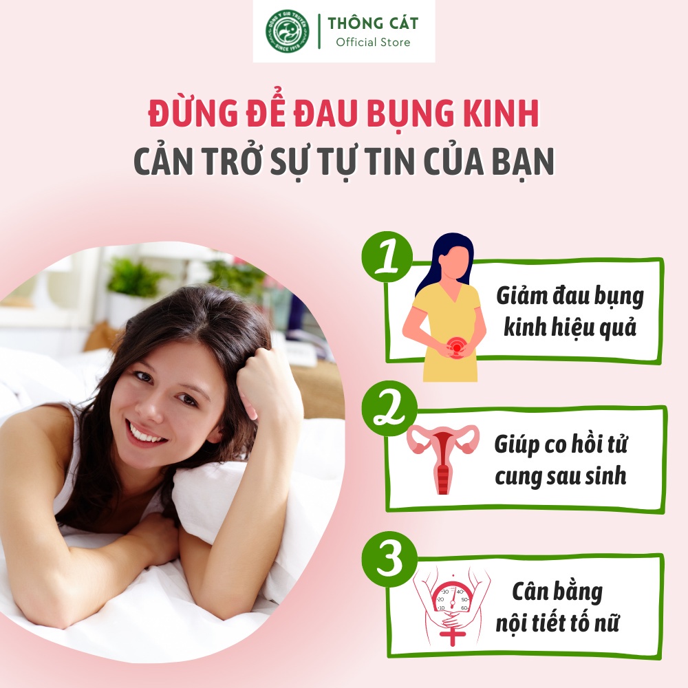 Combo nội tiết tố nữ Đông y Thông Cát - Điều hòa kinh nguyệt,ổn định nội tiết tố nữ và mang lại làn da khỏe đẹp từ trong