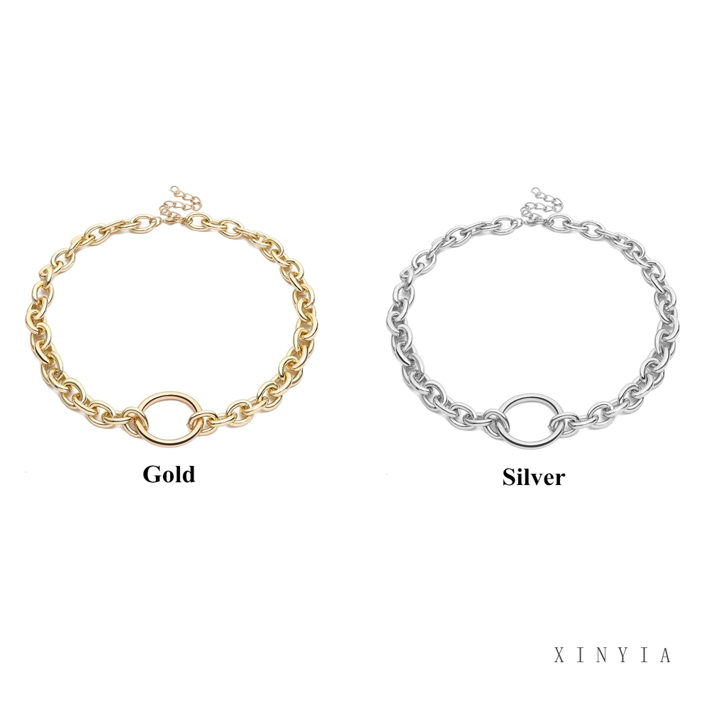 Dây Chuyền Hợp Kim Mặt Hình Tròn Phong Cách Retro