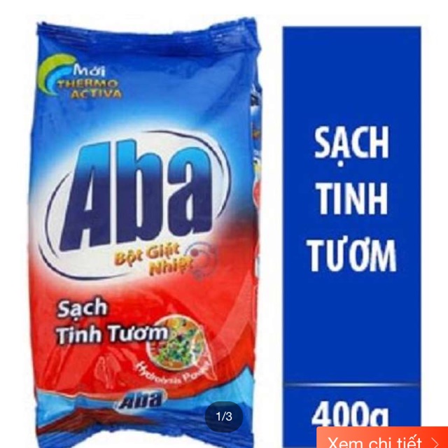 Bột giặt nhiệt Aba Sạch tinh tươm 380gr