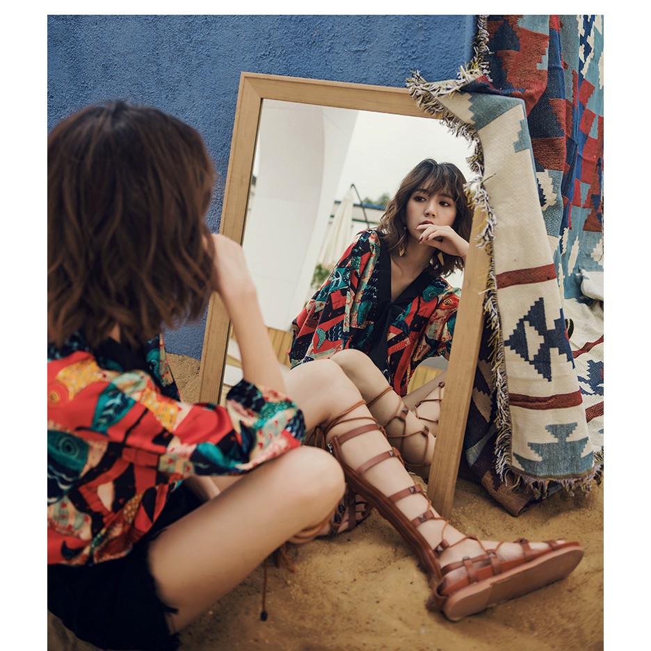 Áo thổ cẩm Kimono thời trang phong cách Nhật Bản