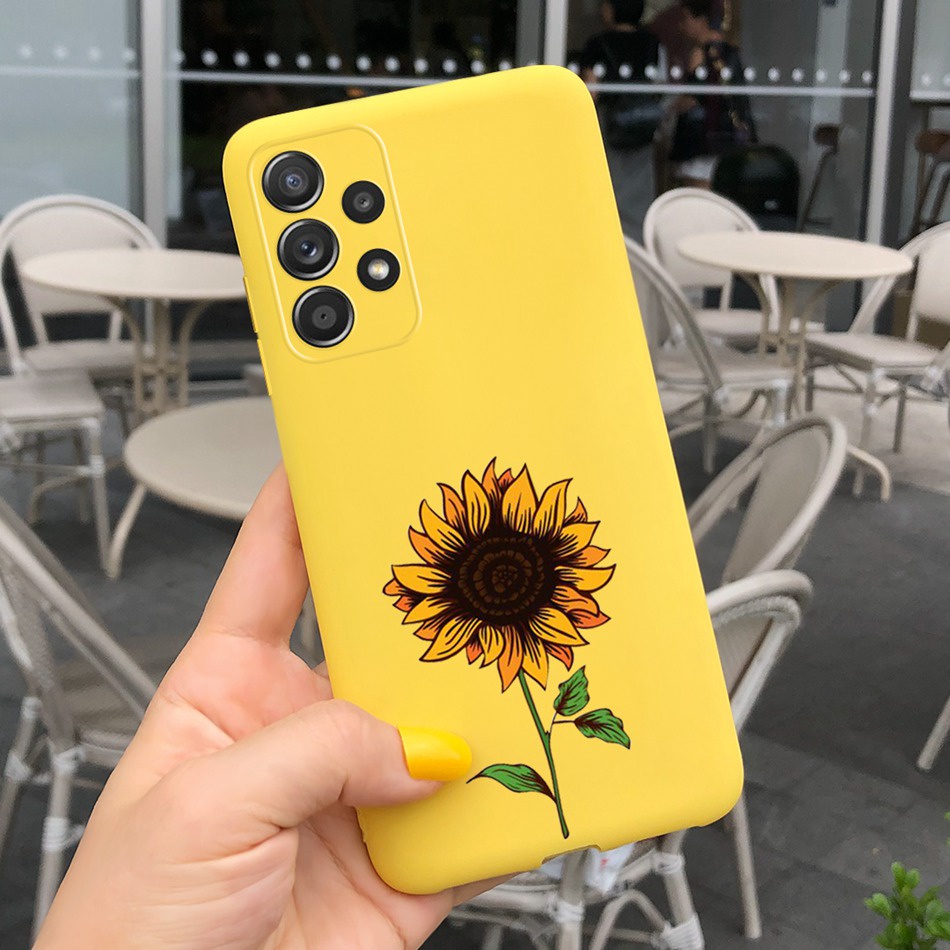 Ốp Điện Thoại TPU Silicon Mềm Màu Kẹo Hình Hoa Hướng Dương Cho Samsung Galaxy A23 SM-A235F A236B 2022 SamsungA23 A 23 4G 5G