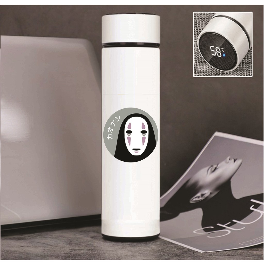Bình Giữ Nhiệt in hình SPIRITED AWAY Vùng Đất Linh Hồn Vô Diện Bồ Hóng Ghibli anime chibi Lõi INOX