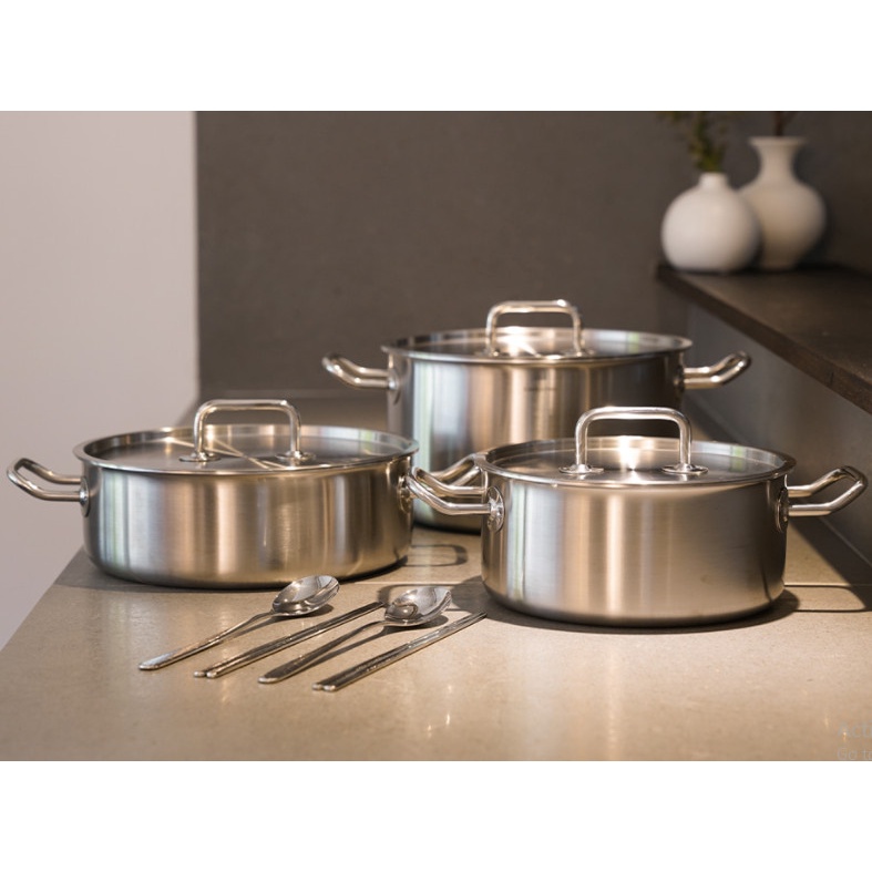 Nồi lùn inox 316 đáy liền Edelkochen 3 lớp - Size 24cm