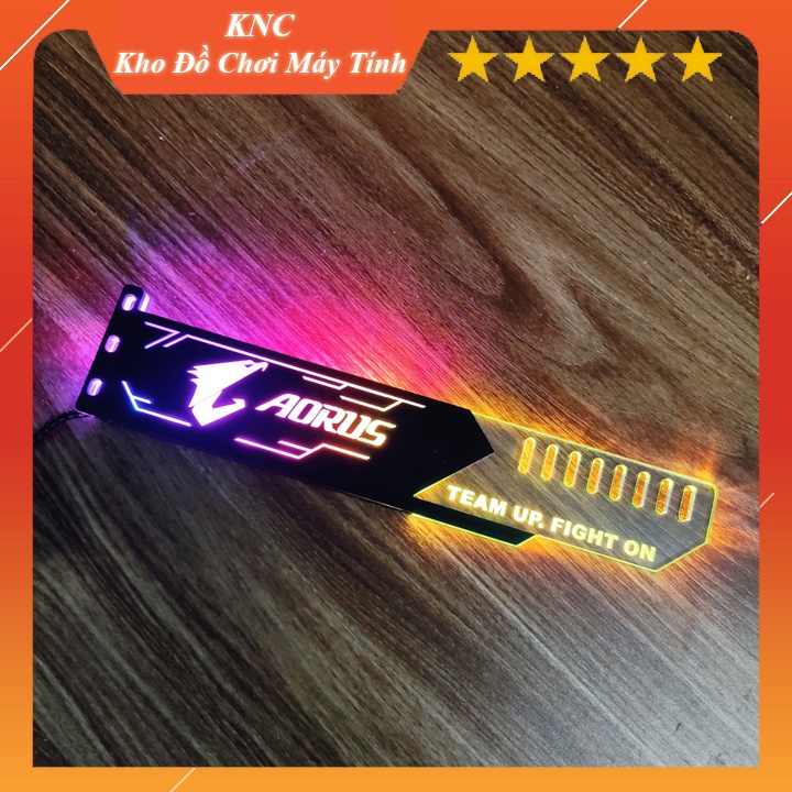 Đỡ chống xệ card màn hình VGA logo Aorus Led RGB đồng bộ Hub Coolmoon Controller