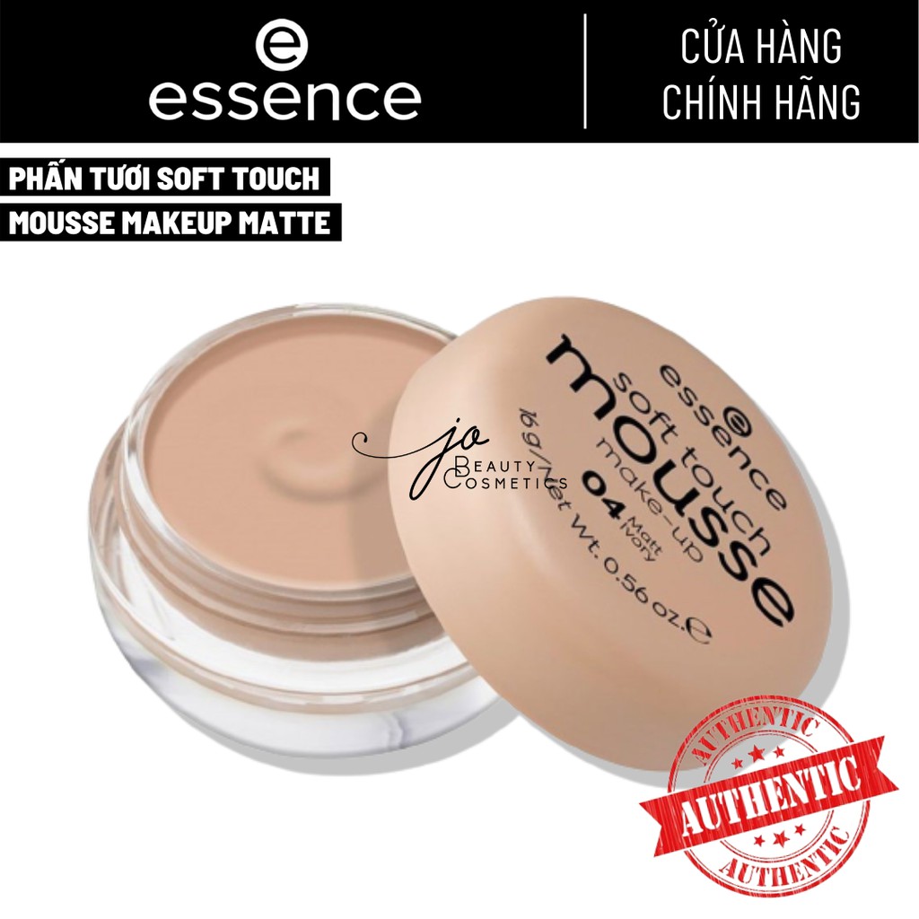 [CHÍNH HÃNG] Phấn tươi Essence 💟CHE PHỦ CAO, SIÊU LÌ💟 Soft Touch Mousse Makeup Matte (04 Matt Ivory)