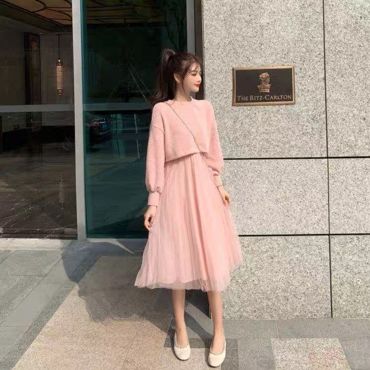 (order QC) Sét váy 2 dây và áo khoác ngoài kèm túi đeo