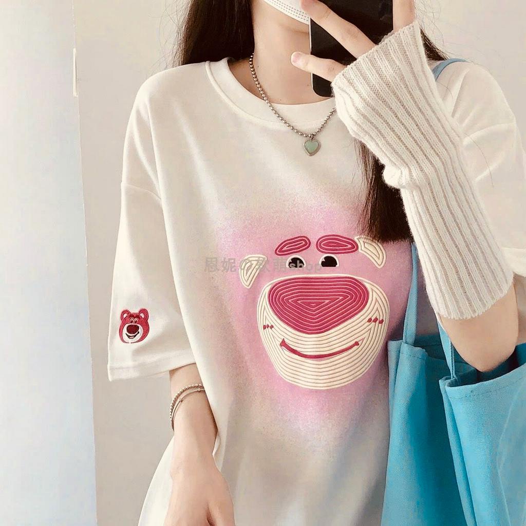 Áo thun tay nam lỡ nữ SAM CLO phông freesize form rộng dáng Unisex in MẶT GẤU DÂU 3158