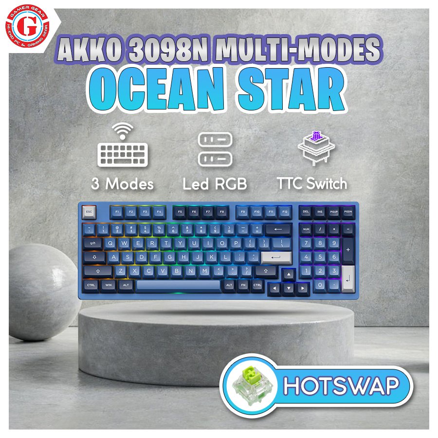 Bàn phím cơ AKKO 3098N Multi-modes Ocean Star