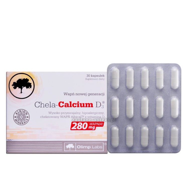 Calci hữu cơ Chela calcium. Bổ sung canxi và vitamin d dạng viên cho bà bầu, cho con bú, người có nhu cầu (Sabina)
