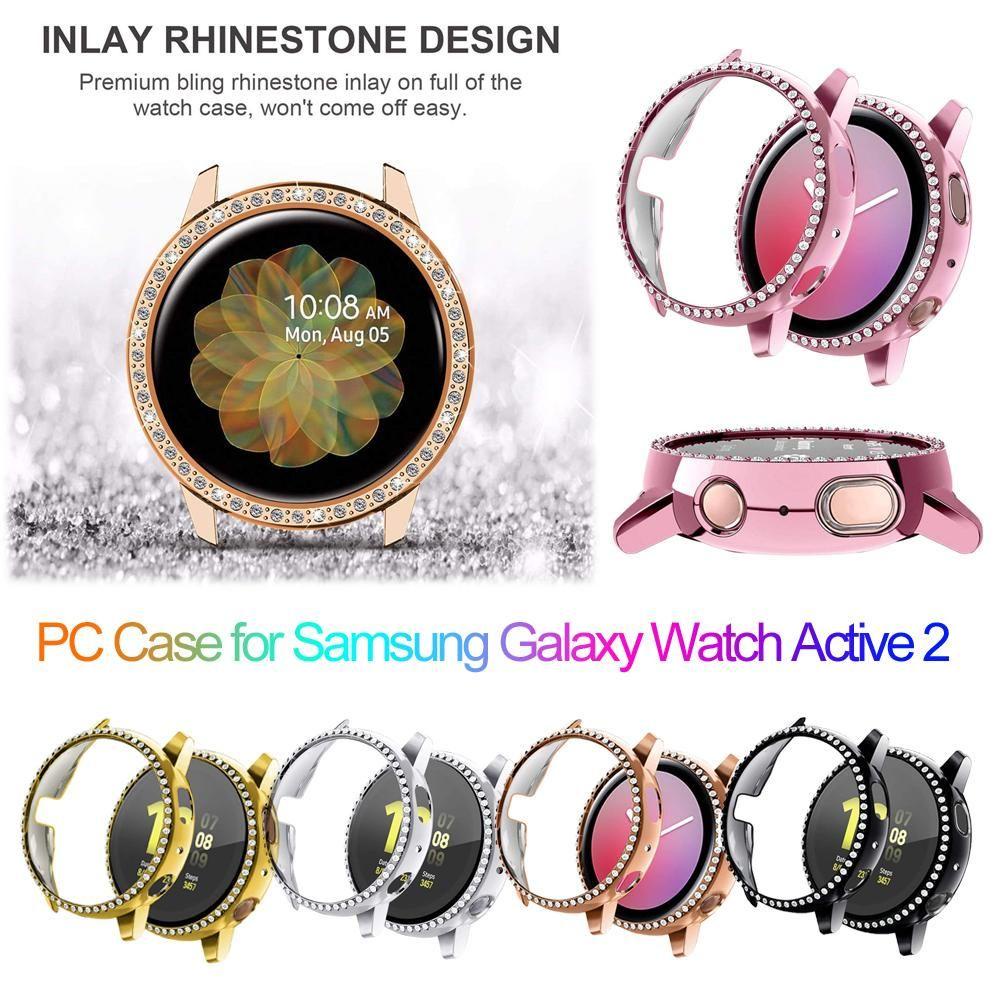 Ốp Bảo Vệ Bằng PC Cứng Chống Sốc Lấp Lánh Cho Đồng Hồ Thông Minh Samsung Galaxy Watch Active 2 40mm 44mm
