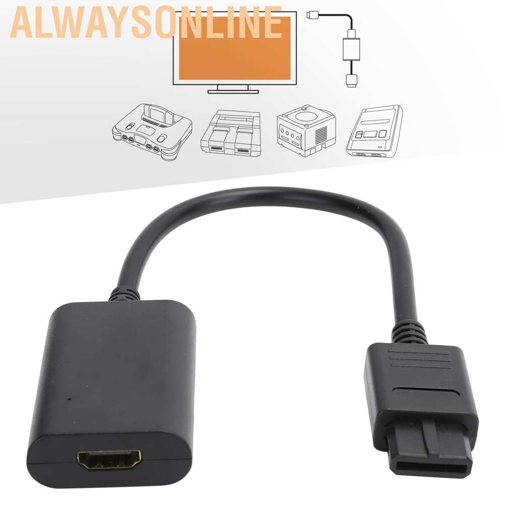 Alwaysonline Retro Game Console Converter HD Video Cable Adapter /N64/SNES/SFC For TV
