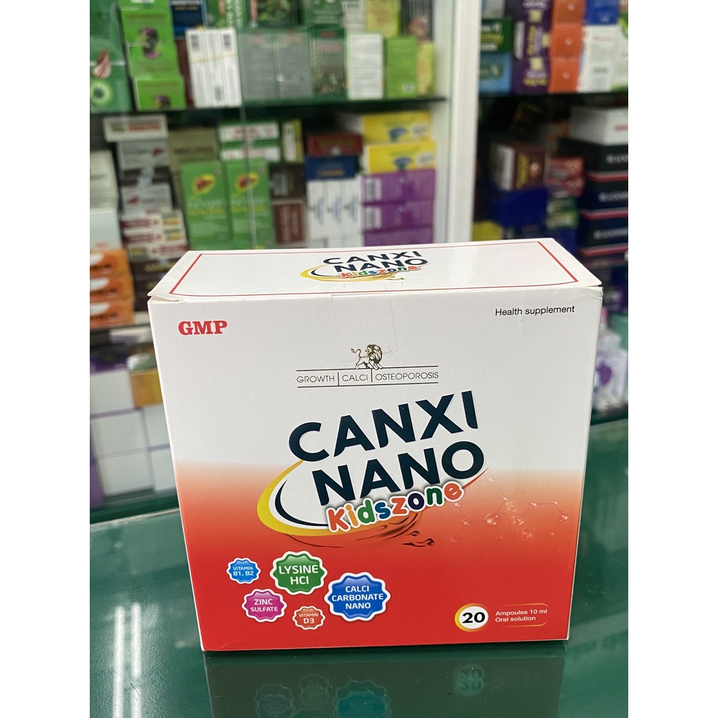Sirô CANXI NANO KIDSZONE - Hỗ trợ phát triển xương và chống loãng xương, xương chắc khỏe