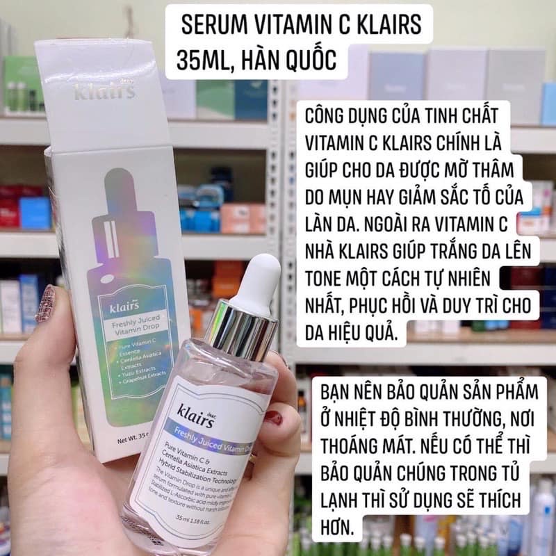 Tinh Chất Serum Vitamin C Klairs Freshly Juiced Dưỡng Sáng Trẻ Hóa Da 35ML