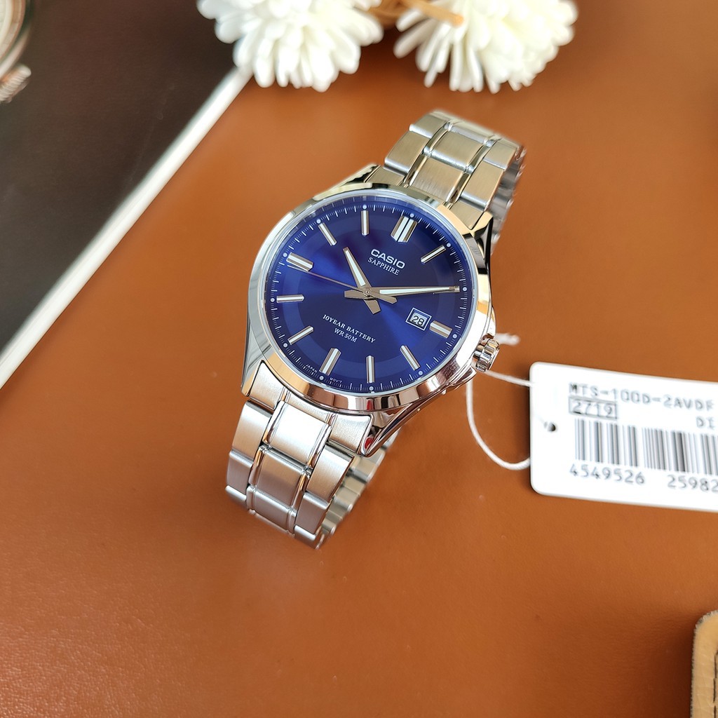 Đồng hồ Casio Nam 💖𝐅𝐑𝐄𝐄𝐒𝐇𝐈𝐏💖 Đồng hồ Casio MTS-100 kính sapphire chống xước pin 10 năm chính hãng | BigBuy360 - bigbuy360.vn