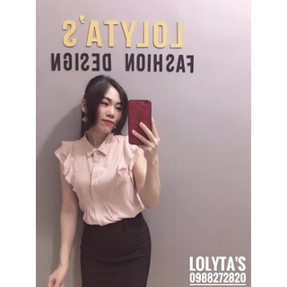 Lolyta s déign - áo sơ mi cổ đức xếp ly cầu ngưc xếp ly kẹp bèo siêu xinh - ảnh sản phẩm 2