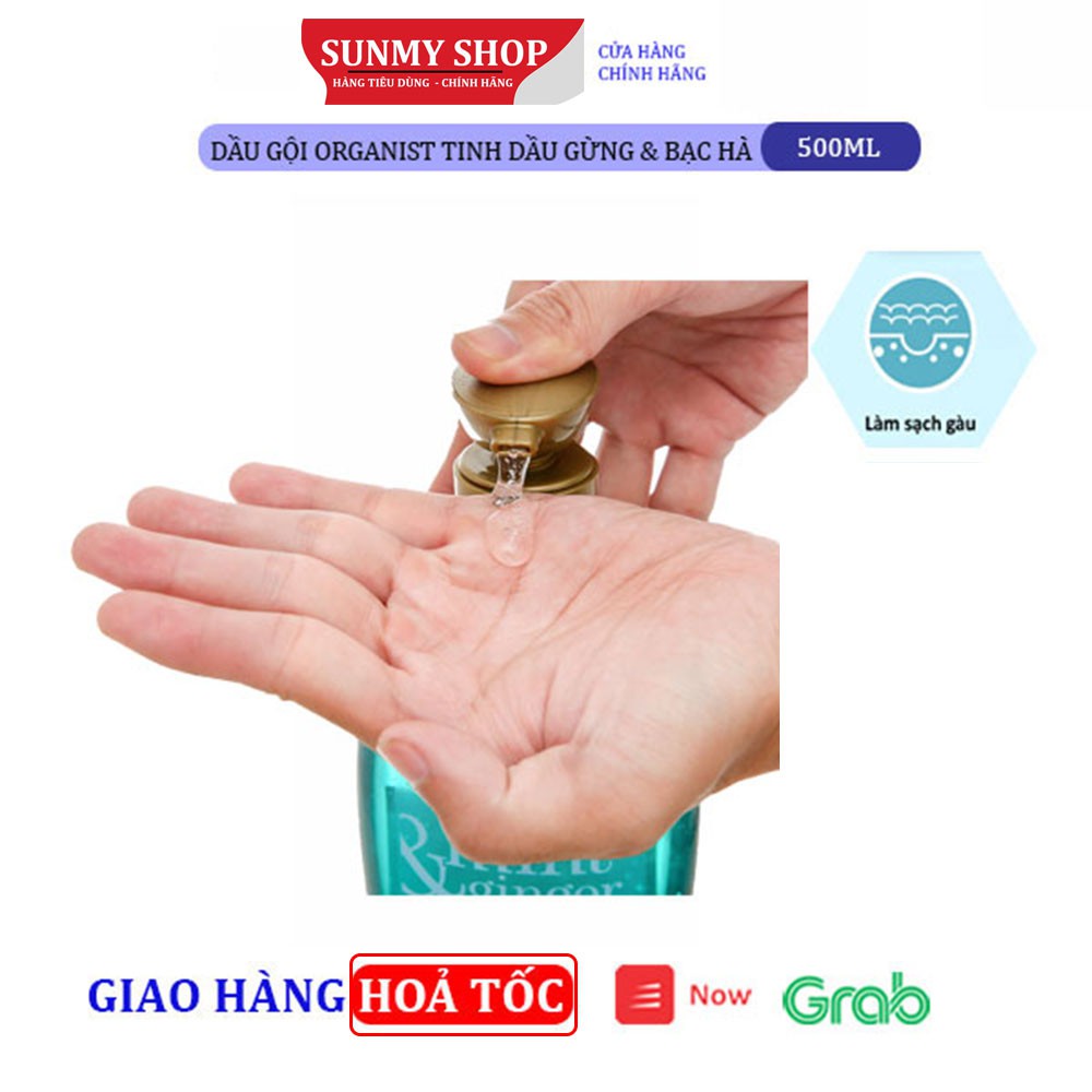 Dầu gội Organist Tinh dầu Gừng & Bạc hà 500ml