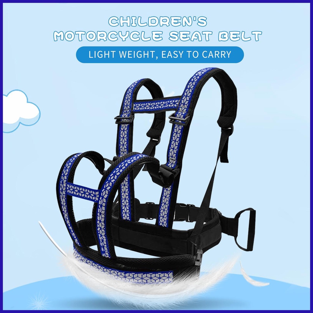 【Vận chuyển nhanh】 Đai an toàn xe máy cho trẻ em, đai phản quang, đai bảo vệ xe điện, đai an toàn xe đạp, đai an toàn cho bé