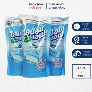 Com Bo 3 Túi Nước Rửa Bát TAIJAU 550ml Thái Lan.