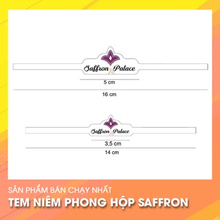 Tem niêm phong hộp saffron