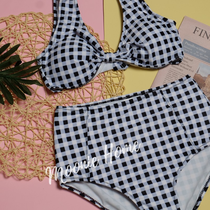 Bikini Nữ 2 Mảnh, Đồ Bơi, Áo Tắm Đi Biển Đẹp, Trẻ Trung Họa Tiết Kẻ Mã BN-217