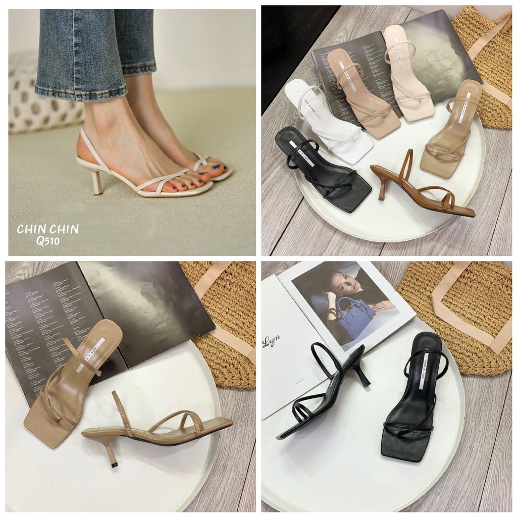 Giày Sandal Nữ Chin Chin Ngang Xỏ 7p VNXK