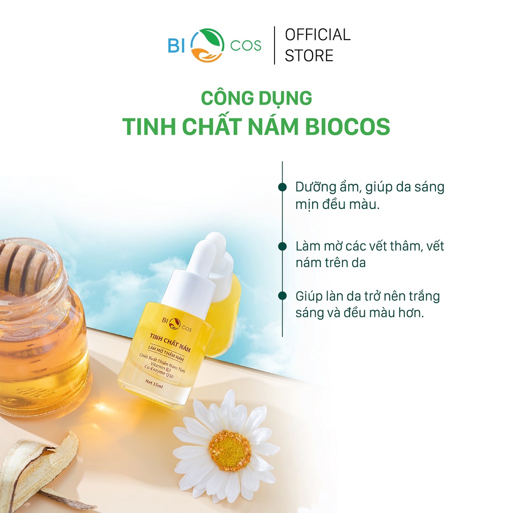 Serum sáng da, mờ nám BIOCOS 15ml - Mờ Thâm Sạm Nám, Da Dều Màu Mềm Mịn