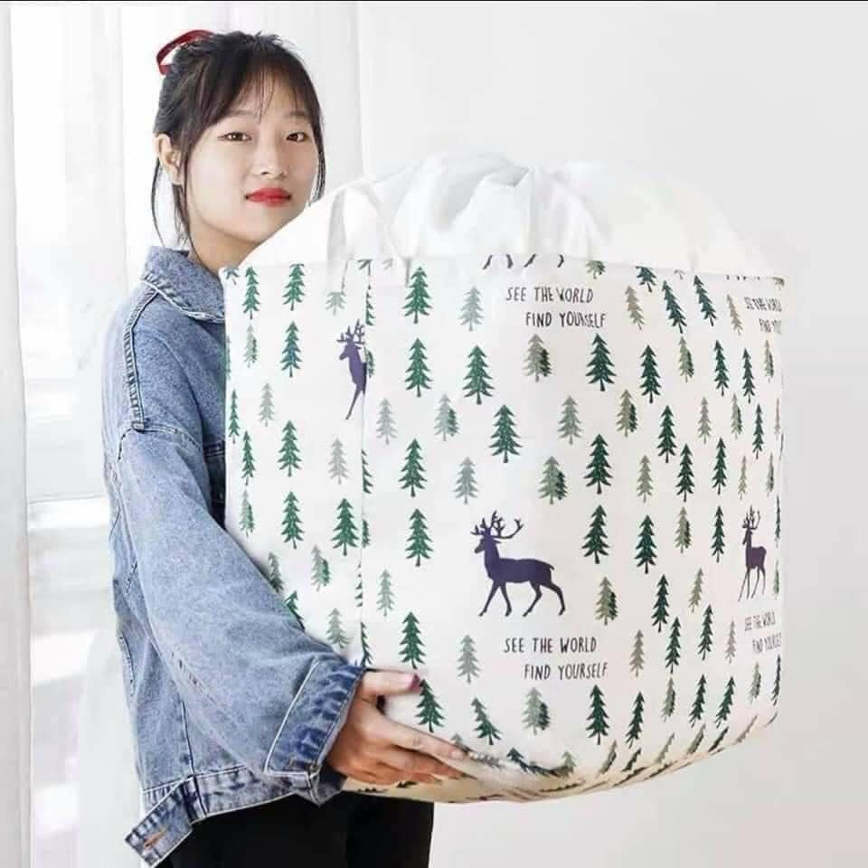 Túi Vải Đựng Đồ, Quần Áo, Chăn Màn Đa Năng Tiện Dụng 100l