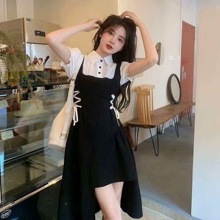 Đầm Giả Hai Dây Thiết Kế Mới Thời Trang Theo Phong Cách Retro Cho Nữ