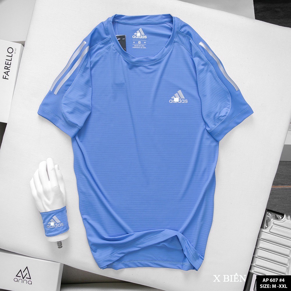 Áo phông nam thể thao adidas cao cấp mùa hè cộc tay cổ tròn chất thun lạnh mã 607