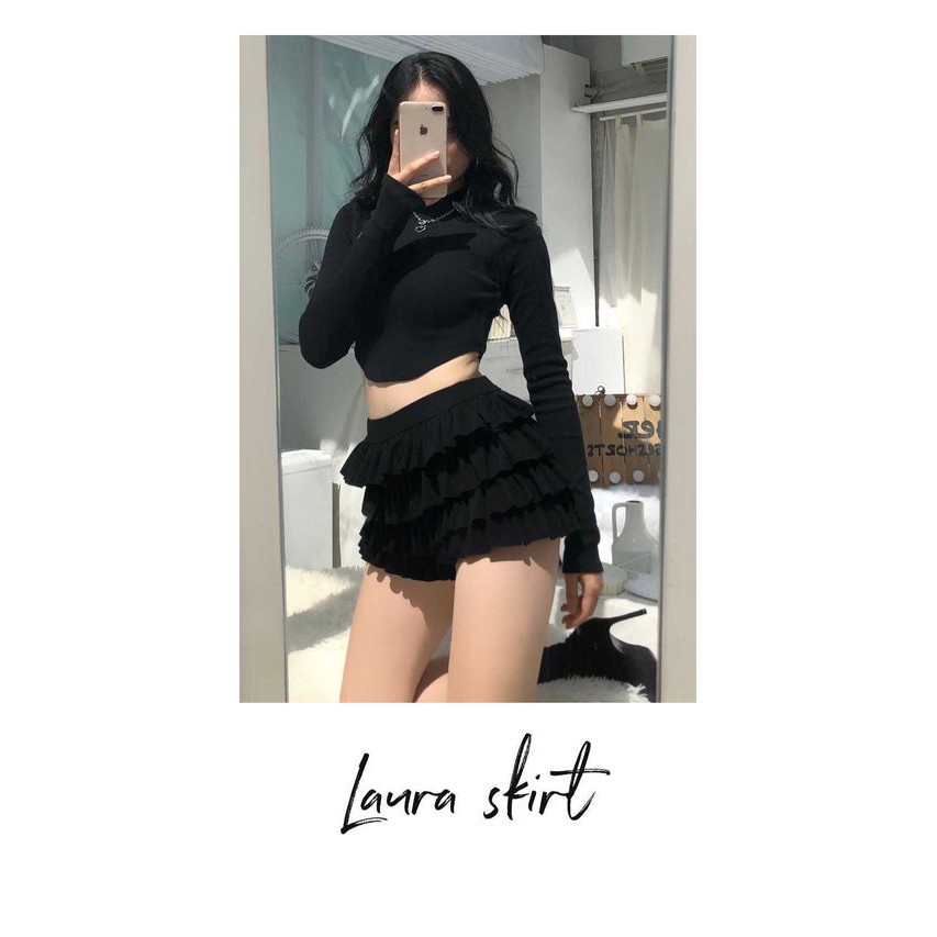 "𝐋𝐀𝐔𝐑𝐀 𝐒𝐊𝐈𝐑𝐓"(Chính Chủ) Chân váy tầng giả quần Balletcore Style xinh thun co giãn (có bigsize) | BigBuy360 - bigbuy360.vn