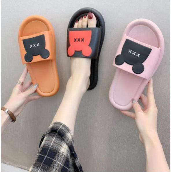 Dép ulzzang quai ngang tai gấu đi trong nhà siêu dẻo