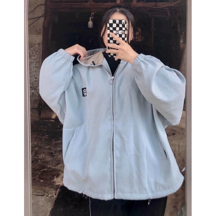 Áo Khoác Nữ Có Nón, Hai Lớp Chất Liệu Da Lộn Lót Dù Logo Thêu Nhỏ Xinh Form Rộng Thoải Mái [NEW UNISEX]