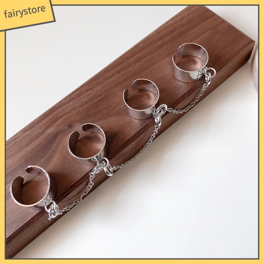 Nhẫn Hở Phối Xích Phong Cách Punk Phá Cách