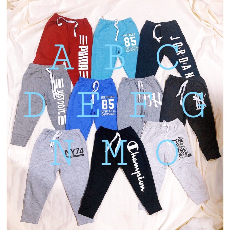 Quần jogger nỉ da cá cho bé size 8-25 ký