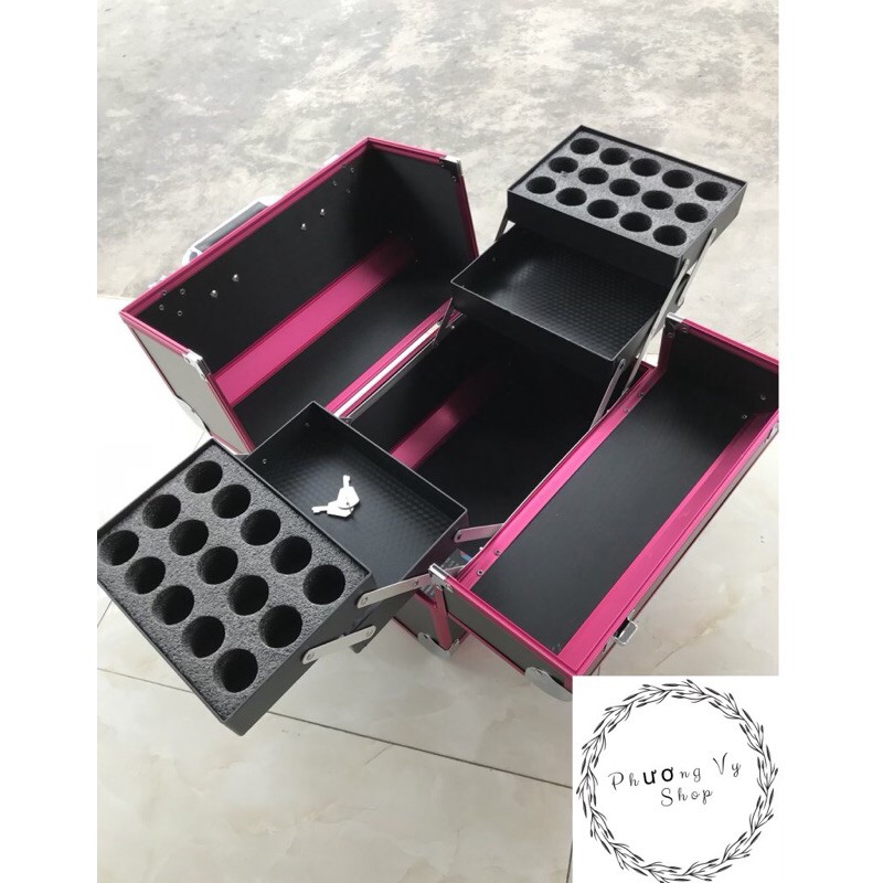 Cốp nhôm size 33x23x29cm có ngăn để mực, để sơn(hàng sẵn)