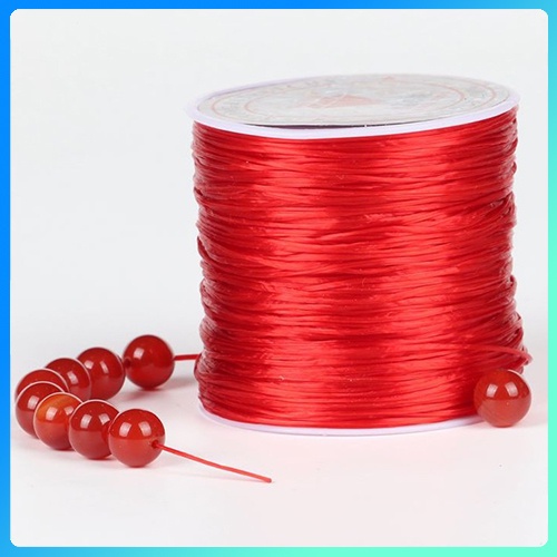 Dây Xâu Vòng Phong Thủy nhiều màu dài 50m, dây co dãn tốt chất liệu lụa bền - Dây làm Handmade xỏ hạt đá may mắn | BigBuy360 - bigbuy360.vn