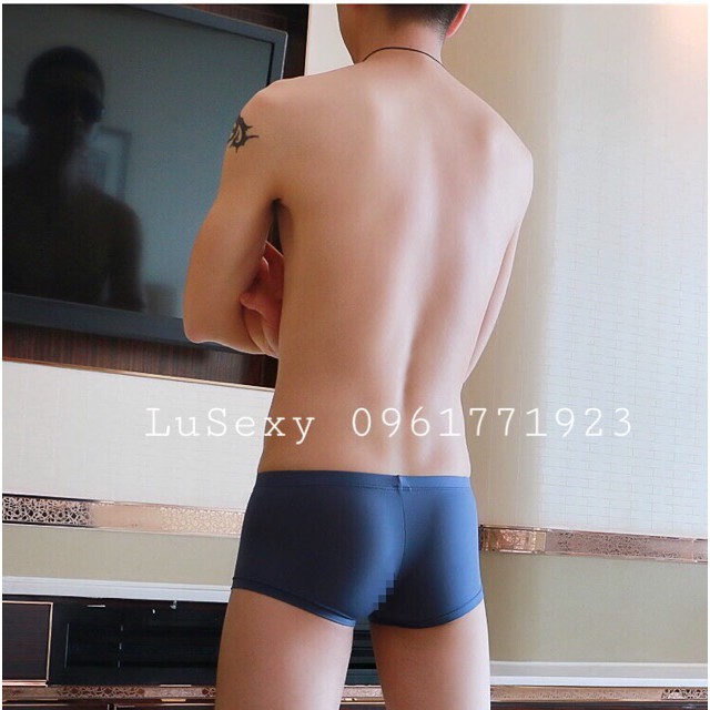 Quần lót nam thun lạnh có đường may, quần sịp nam boxer đường may màu đen màu trắng GIÁ RẺ