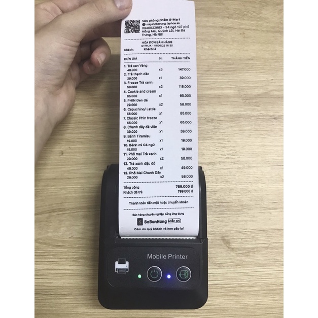 GIẤY IN HÓA ĐƠN S-MART K57x38 - In BILL Nhiệt 57mm, 58