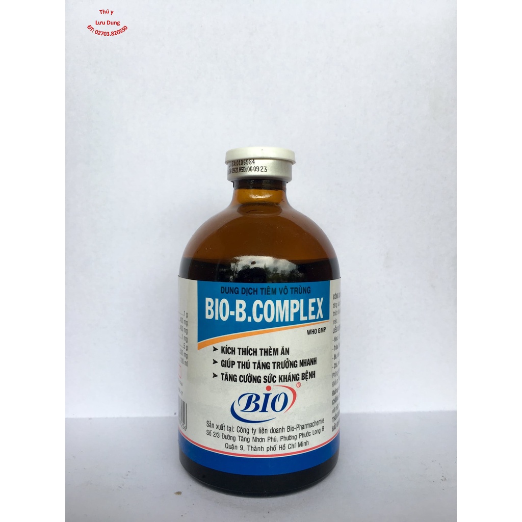 [ ĐT] Bio B.complex 100ml chống nhiễm trùng, stress trên dê, bò, heo