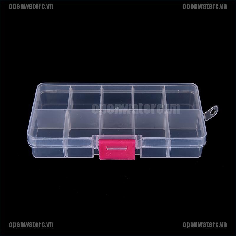 Hộp Nhựa 10 Ngăn Đựng Trang Sức Có Thể Điều Chỉnh