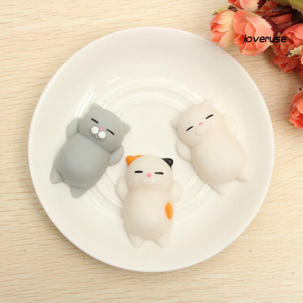 Đồ Chơi Nắn Bóp Đàn Hồi Giảm Stress Hình Chú Mèo Đáng Yêu