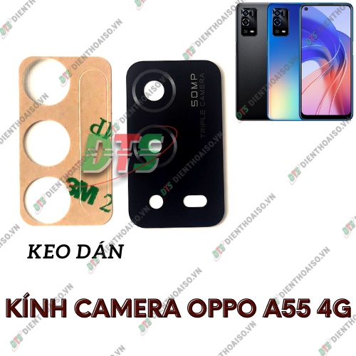 Kính camera oppo a55 4g kèm keo dán
