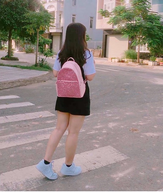 Balo Hồng bling bling có sẵn