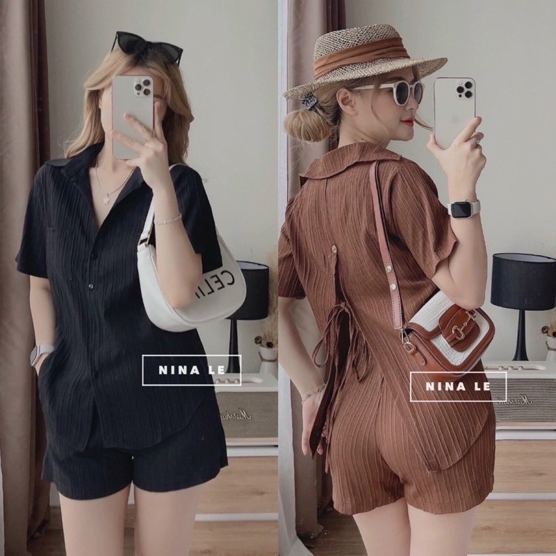 HỎA TỐC  ẢNH THẬT  BIGSIZE MINSTORE.VN SET527 SƠ MI XẺ SAU BIGSIZE