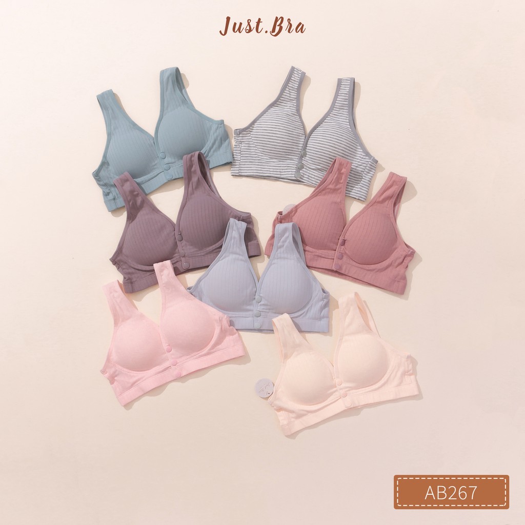 Áo lót bầu và sau sinh Just Bra cotton pha thun, tháo cài linh hoạt AB267