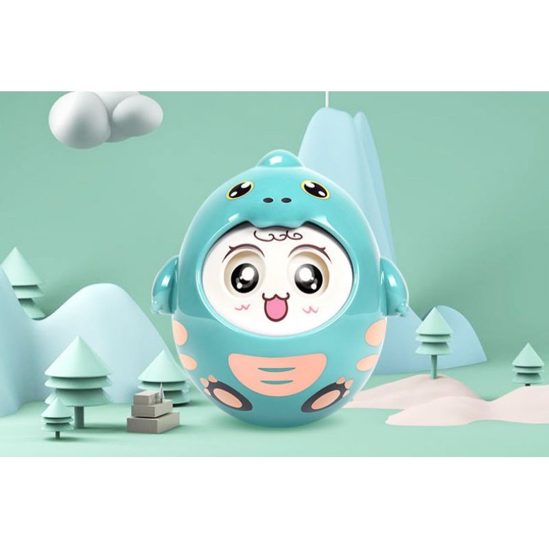 Con Lật Đật Cho Bé Hình Khủng Long Đáng Yêu Phát Nhạc Đồ Chơi Nhựa ABS An Toàn LD05