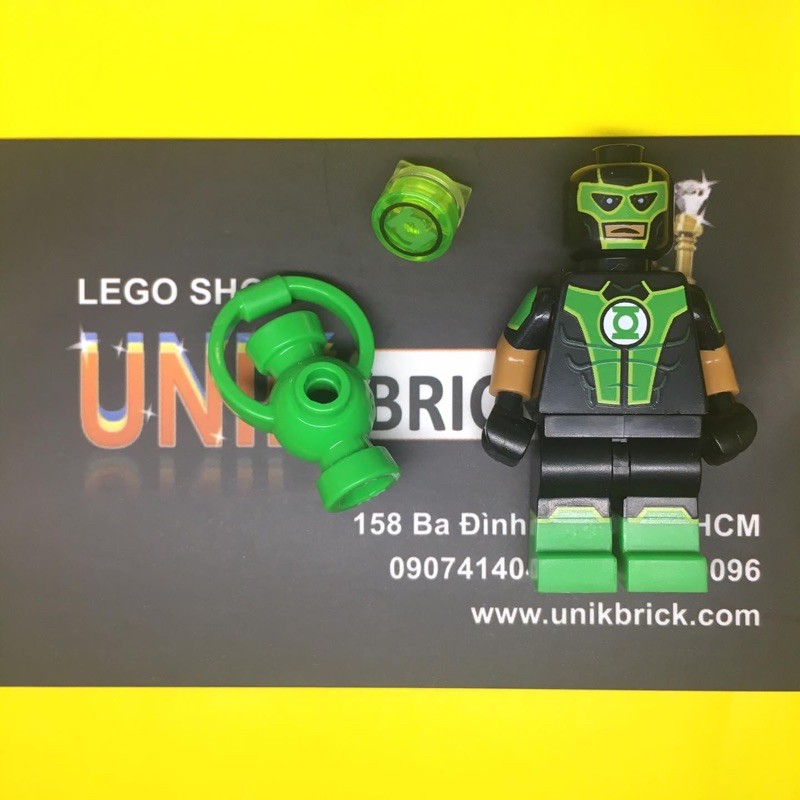 Lego UNIK BRICK Green Lantern Anh hùng lồng đen xanh trong Super Heroes Siêu anh hùng chính hãng (như hình).
