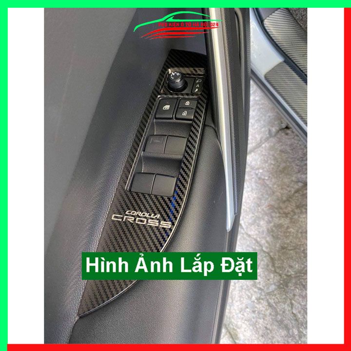 Ốp nội thất cho xe ô tô Toyota Cross 2020 2021 vân cacbon bảo vệ chống trầy xước và làm đẹp xe