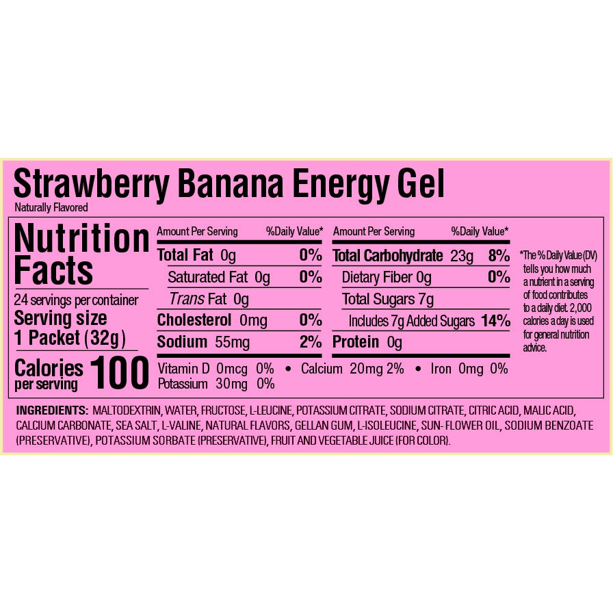 [CHÍNH HÃNG] GEL NĂNG LƯỢNG GU ENERGY STRAWBERRY BANANA/ VỊ DÂU CHUỐI - COMBO 5 GÓI