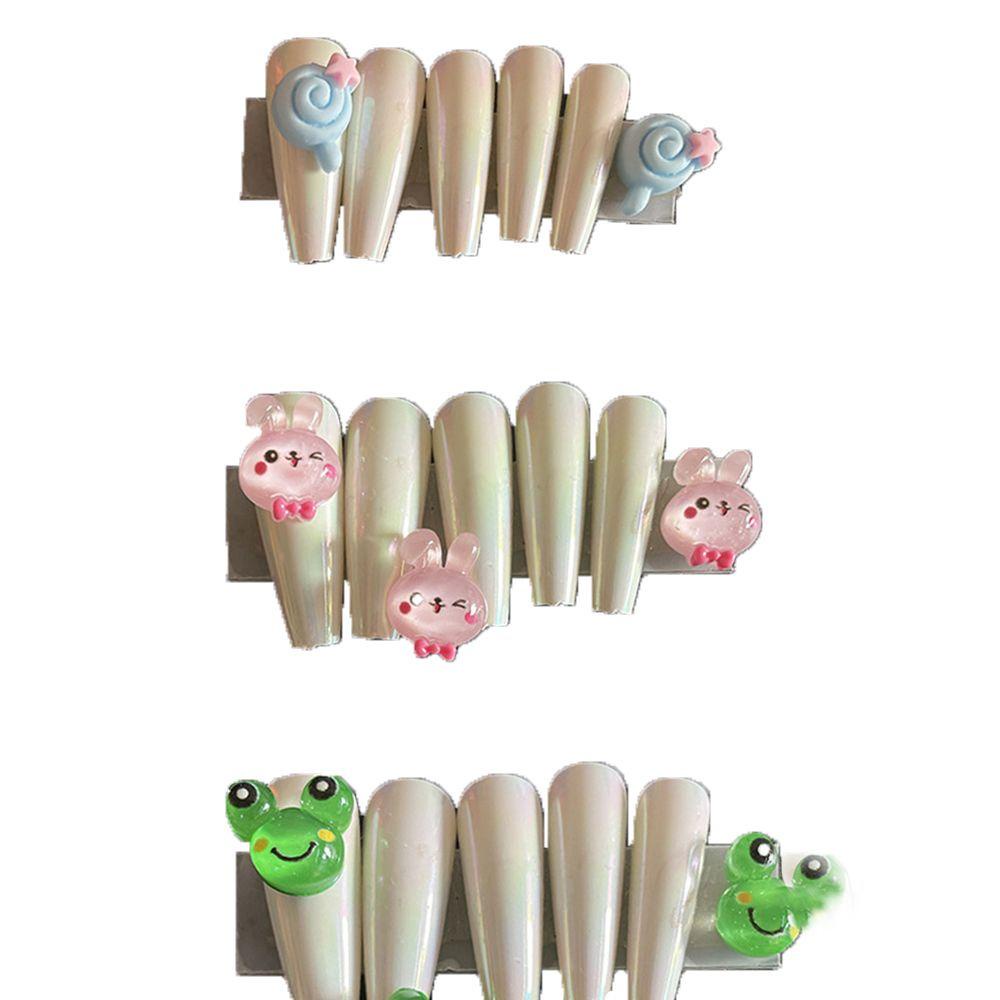 OCEANMAP Phụ Kiện Trang Trí Điện Thoại Hình Ếch Xanh Hoạt Hình Dễ Thương